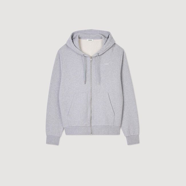 Geborduurde hoodie Heren van biokatoen