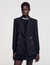 Blazer met gekruiste knoopsluiting