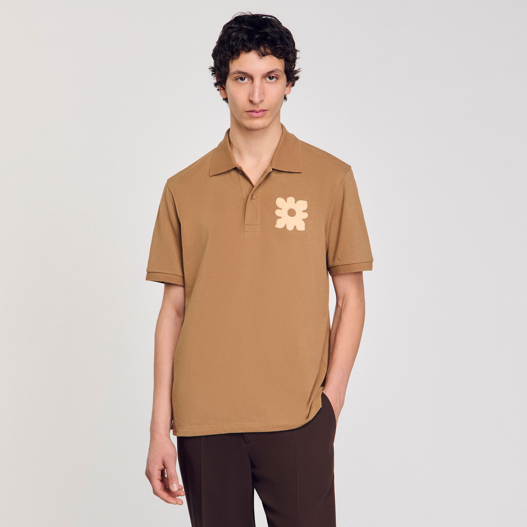 Poloshirt met bloemmotief
