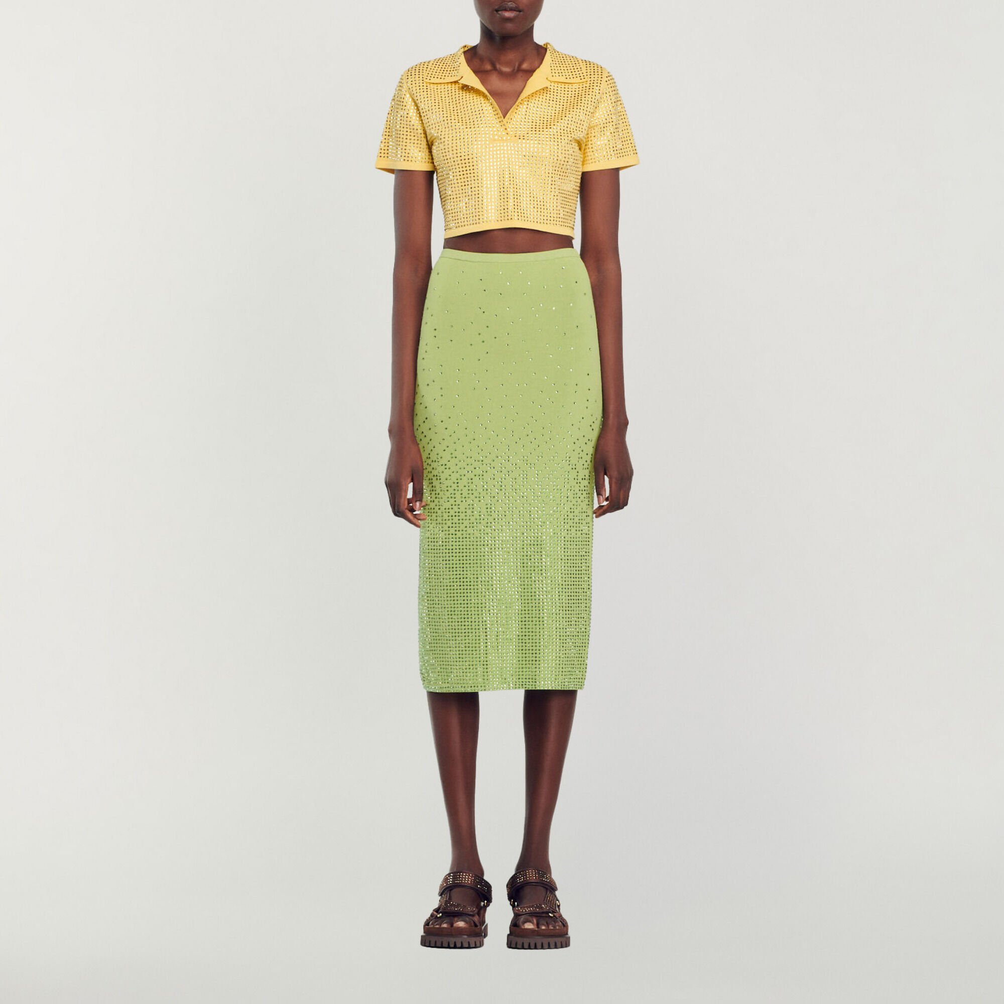 Korte trui met stras