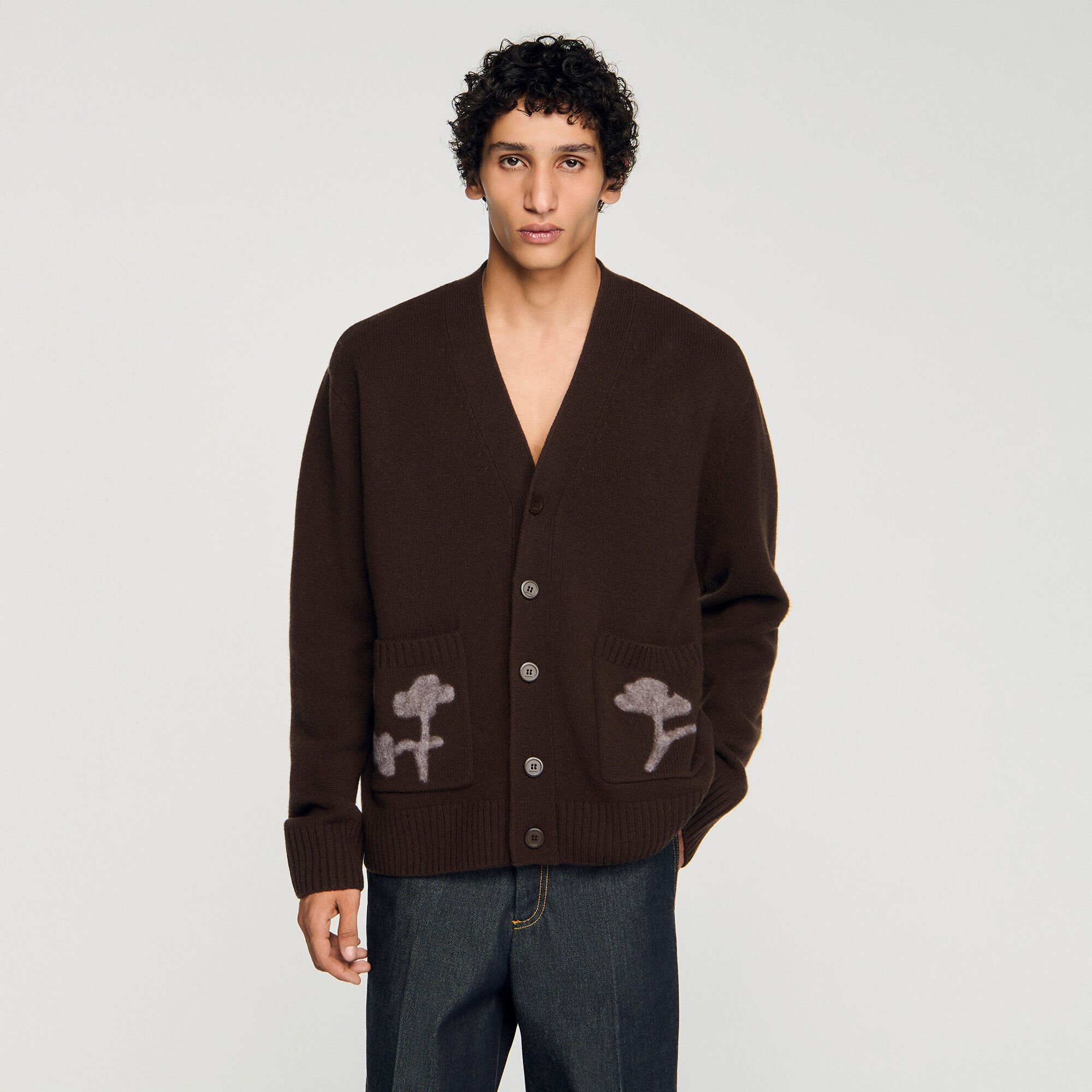 Cardigan vest bloemenmotief
