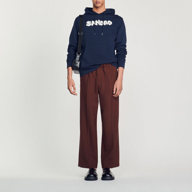 Hoody met geborduurd Sandro-logo