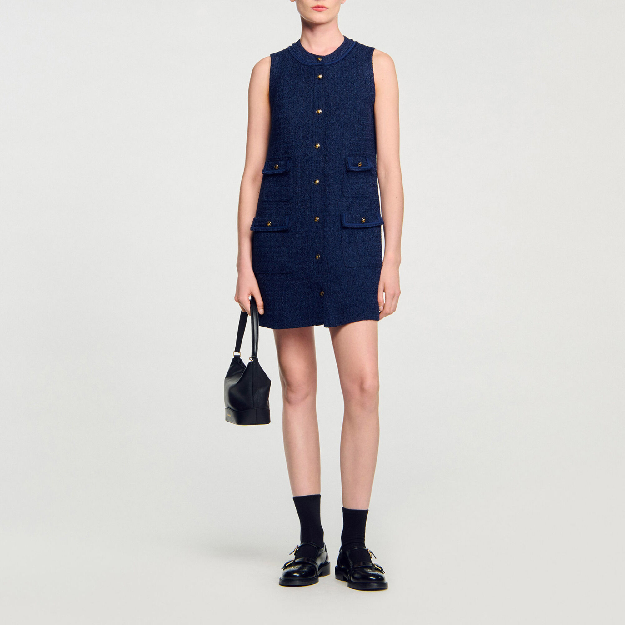 Korte manteljurk van tweed - Vrouw | Sandro
