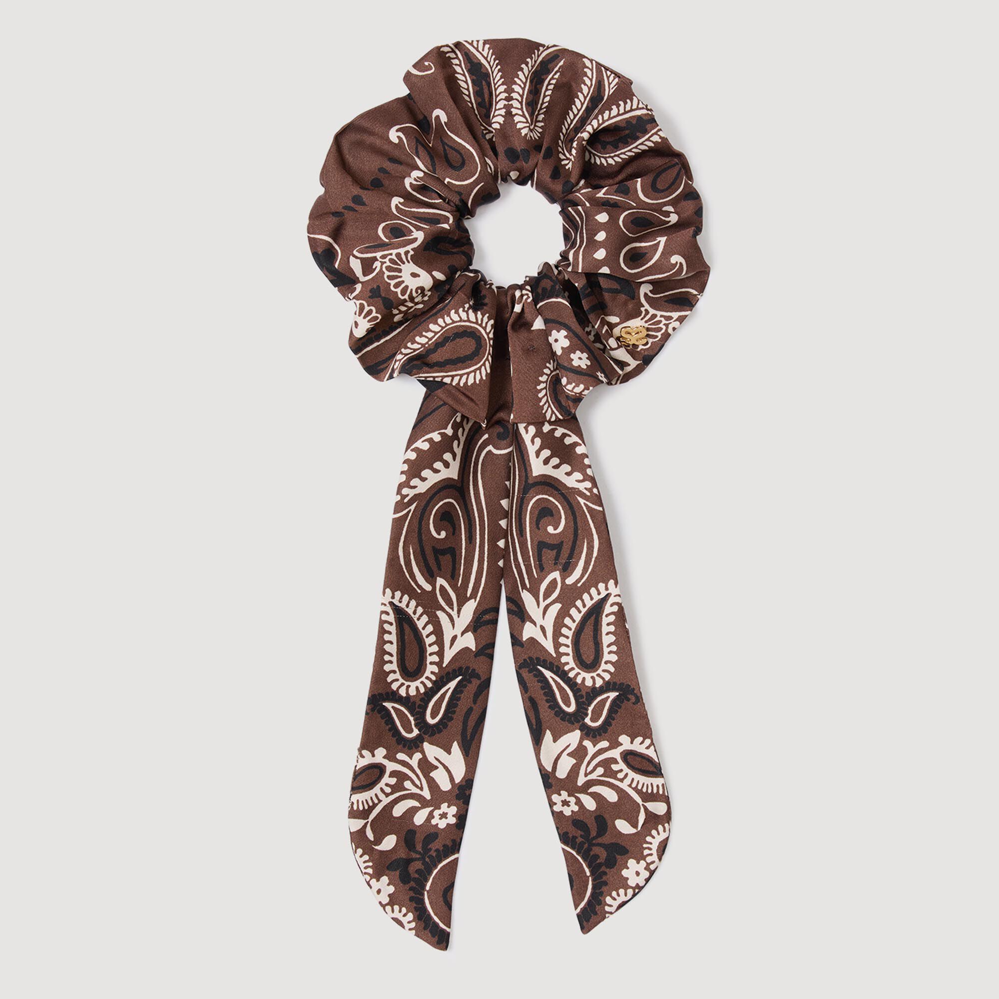 Scrunchie foulard bandana print