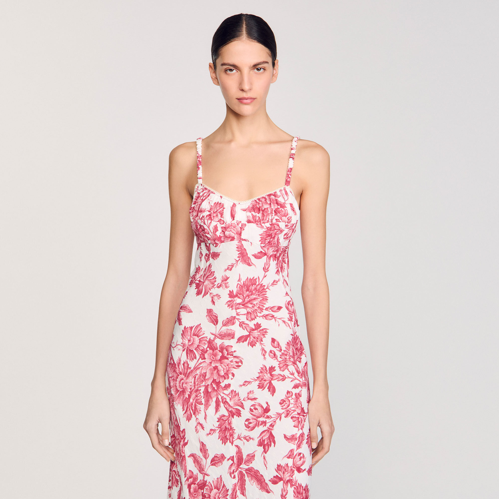 Lange jurk met bloemenprint