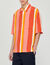 Soepelvallende strepenblouse, korte mouw