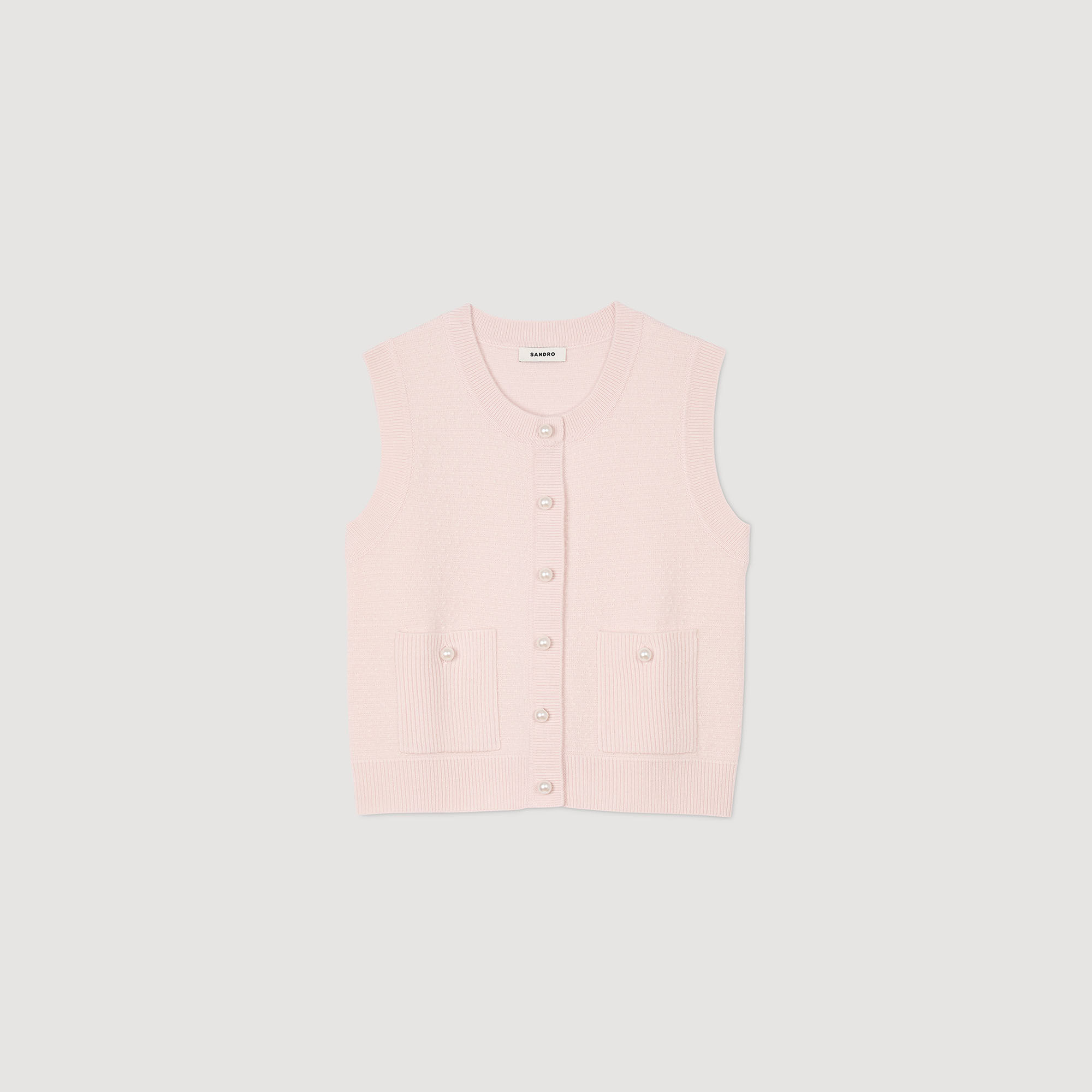 Gilet getextureerde tweed