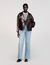 Leren jack oversized