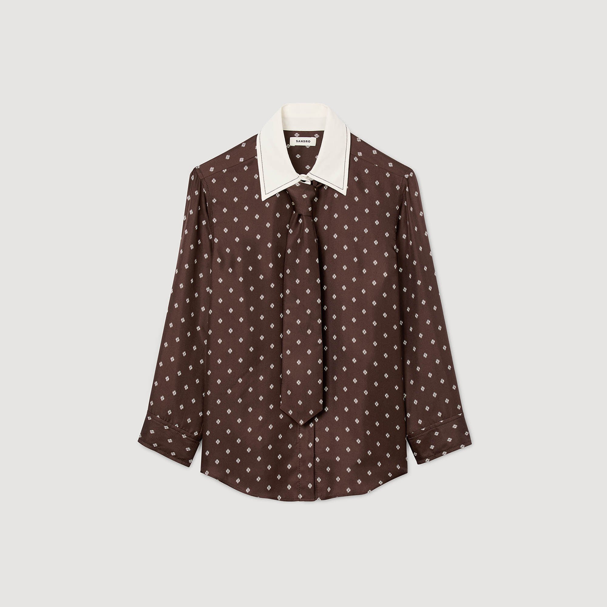 Overhemdblouse soepel met print