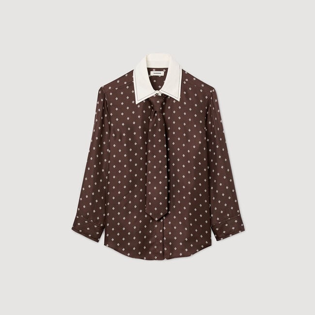Overhemdblouse soepel met print