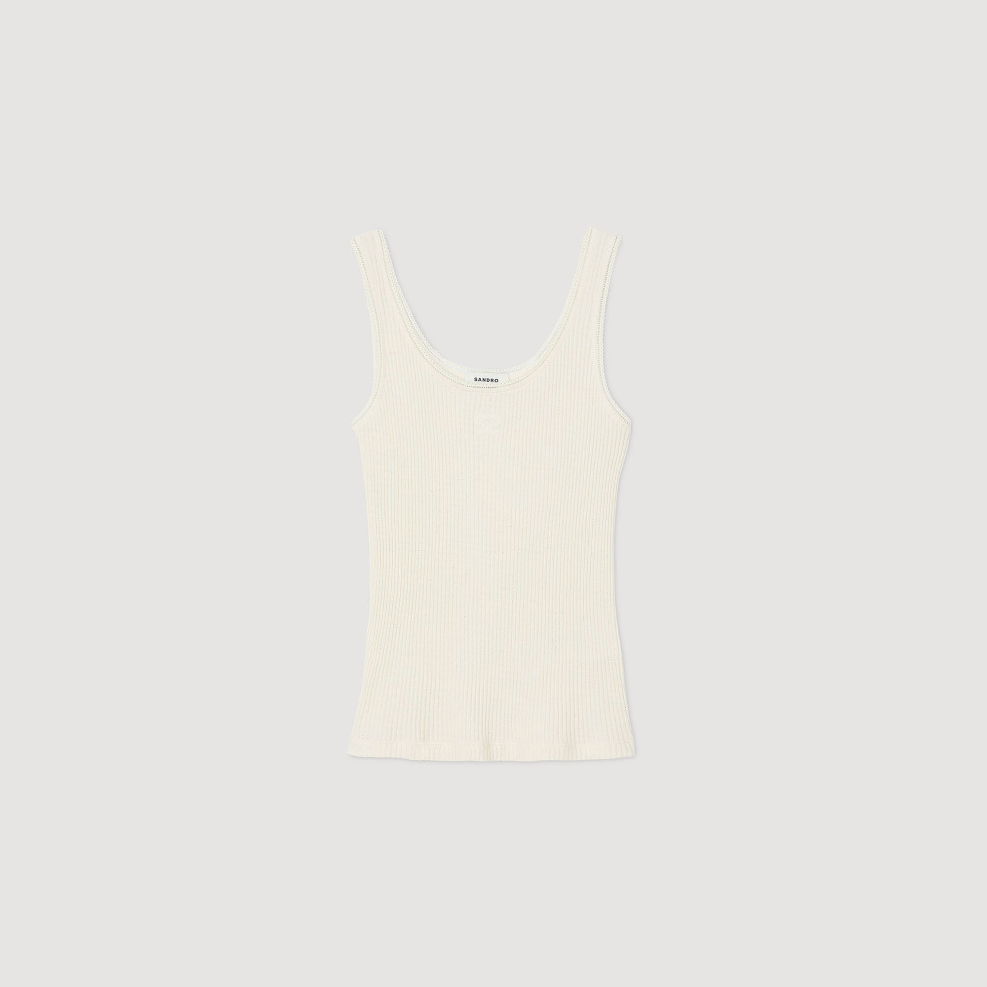 Tanktop ribgebreid