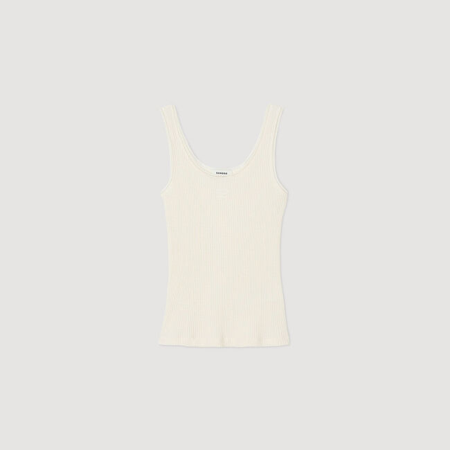 Tanktop ribgebreid
