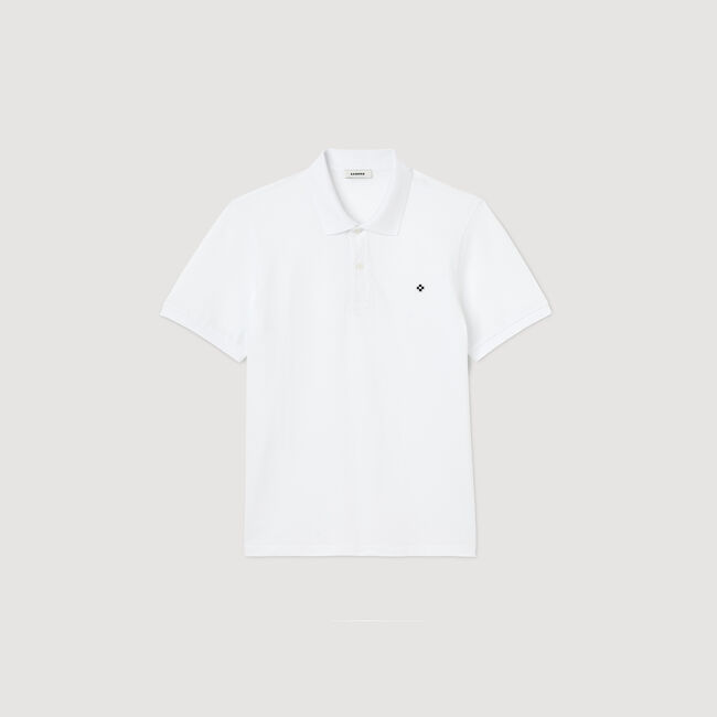 Polo met square cross-patch