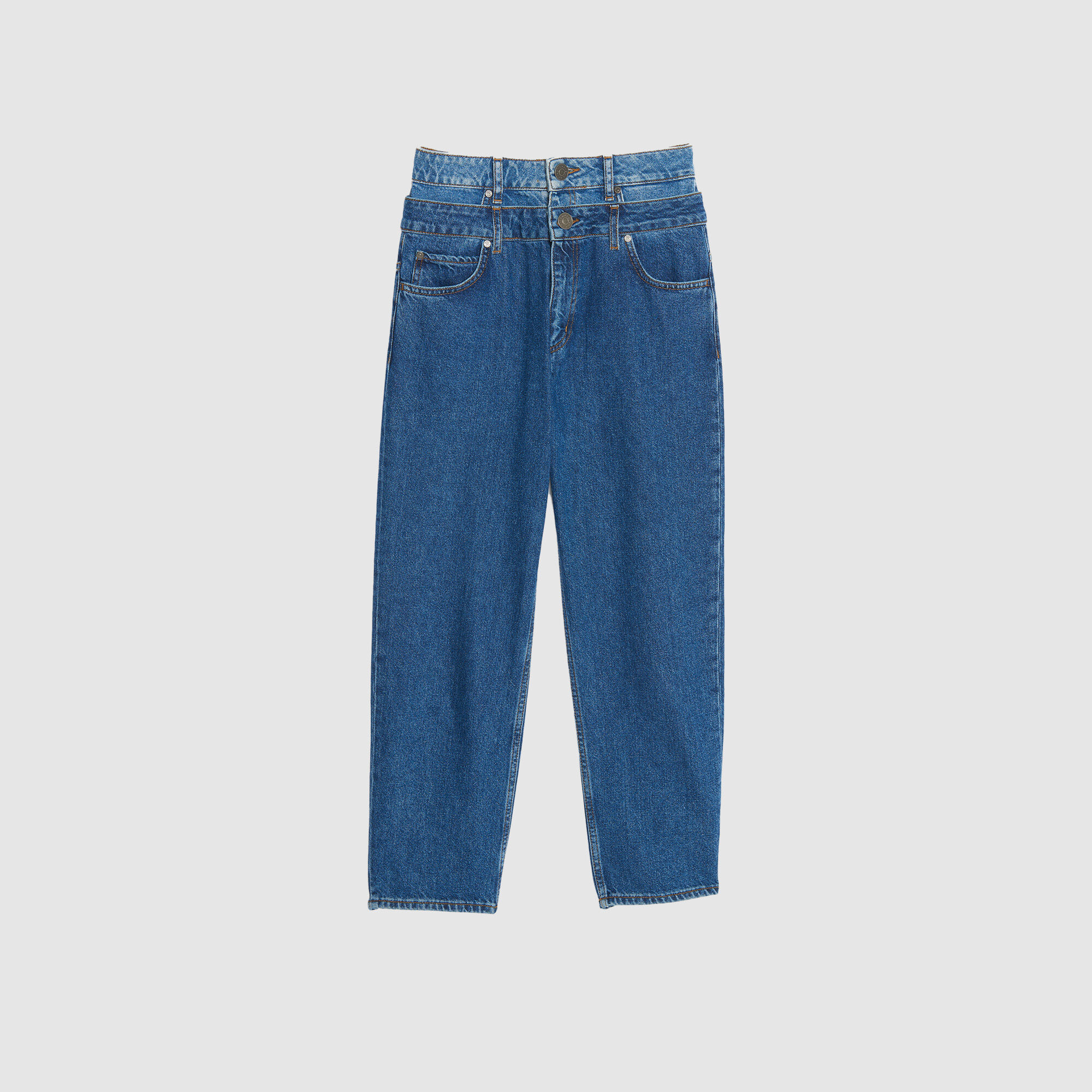 Trompe-l'oeil jeans in Momjeans pasvorm