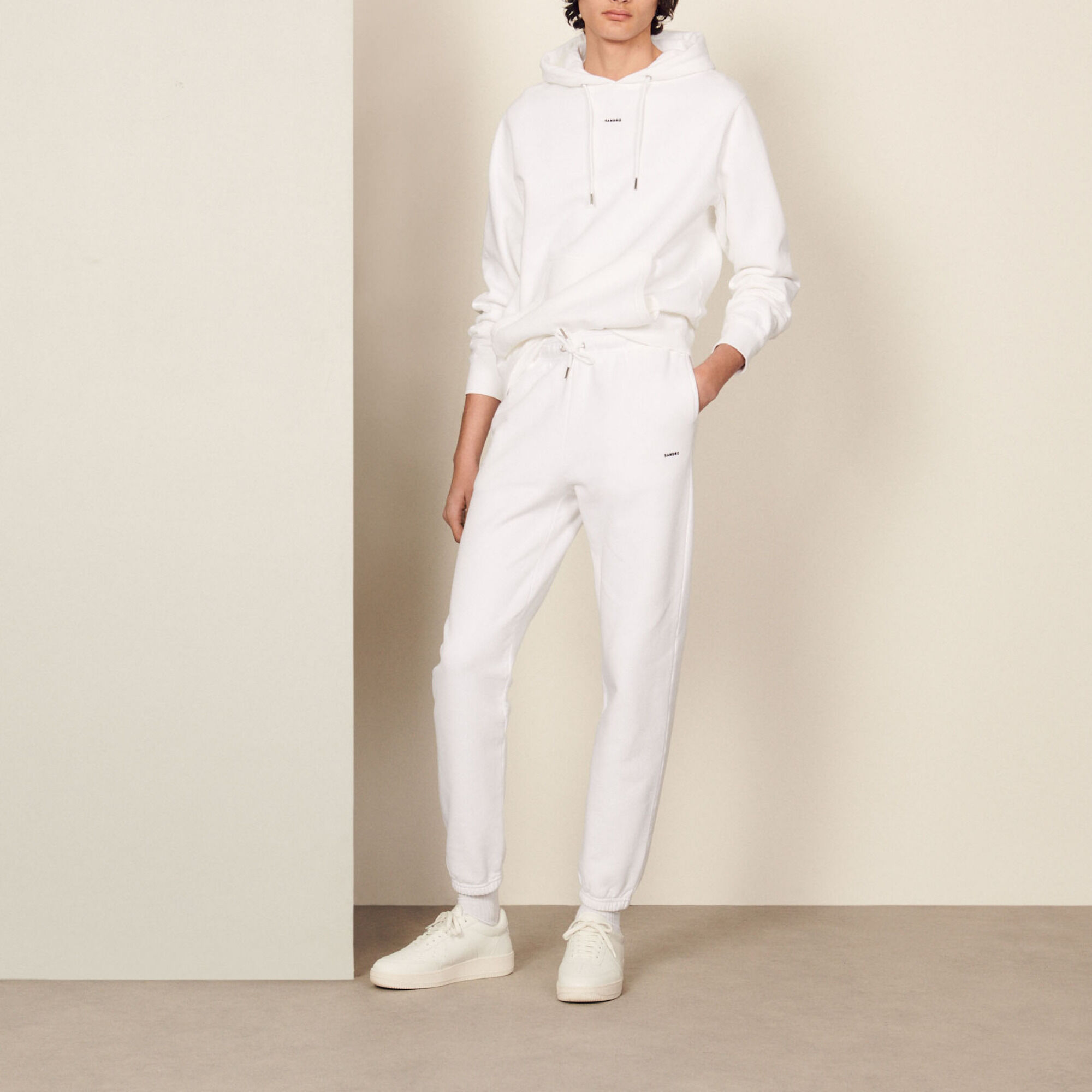 Molton joggingbroek met borduursel