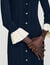 Lange jurk tweekleurig tricot