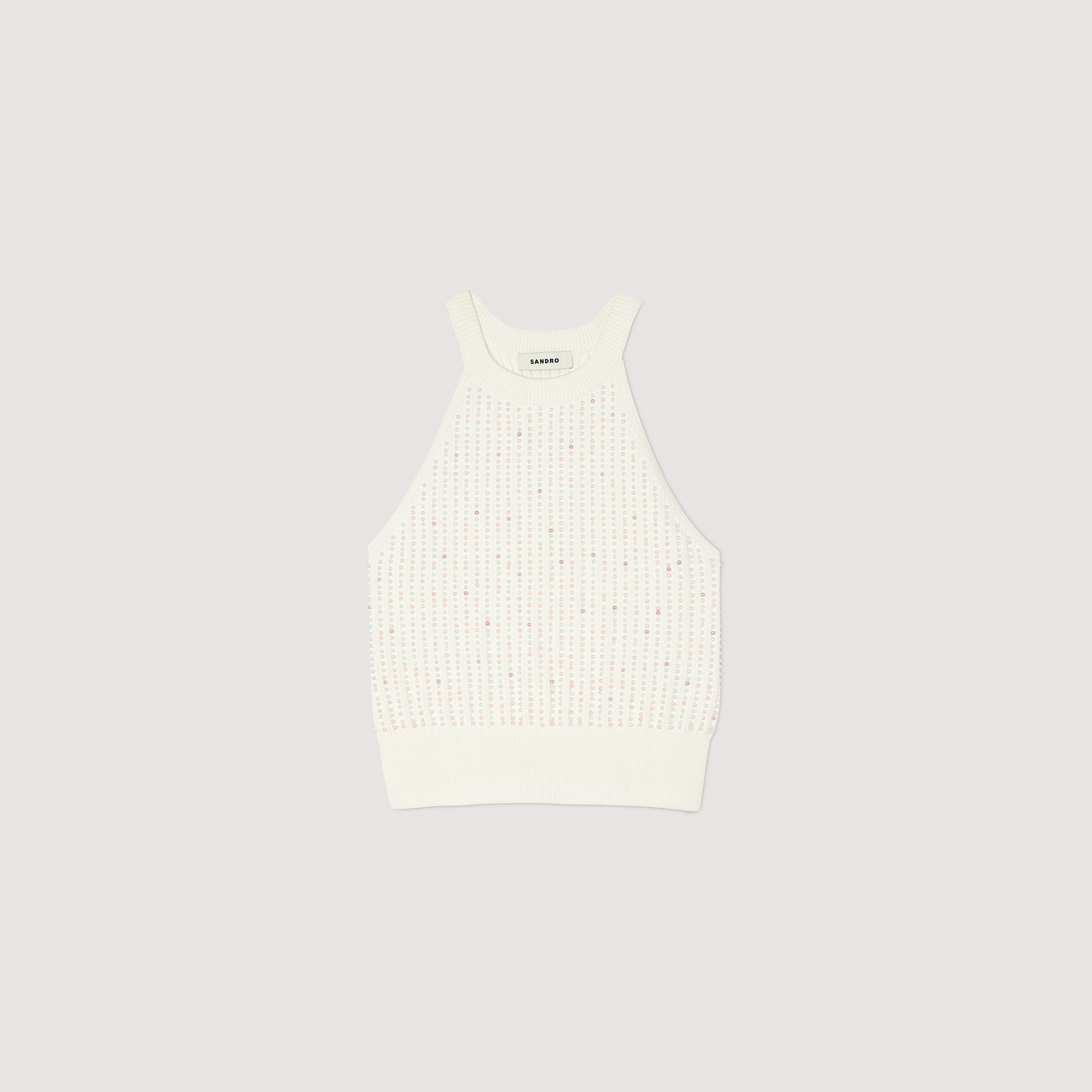 Gebreide top met parels