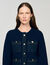 Cardigan vest met denim