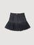 Korte denim rok met volants