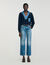 Trui met denimdetails