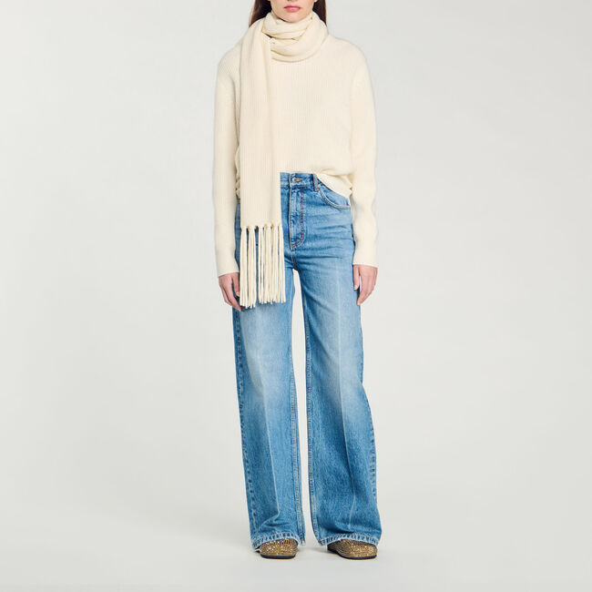 Trui gebreid col sjaal