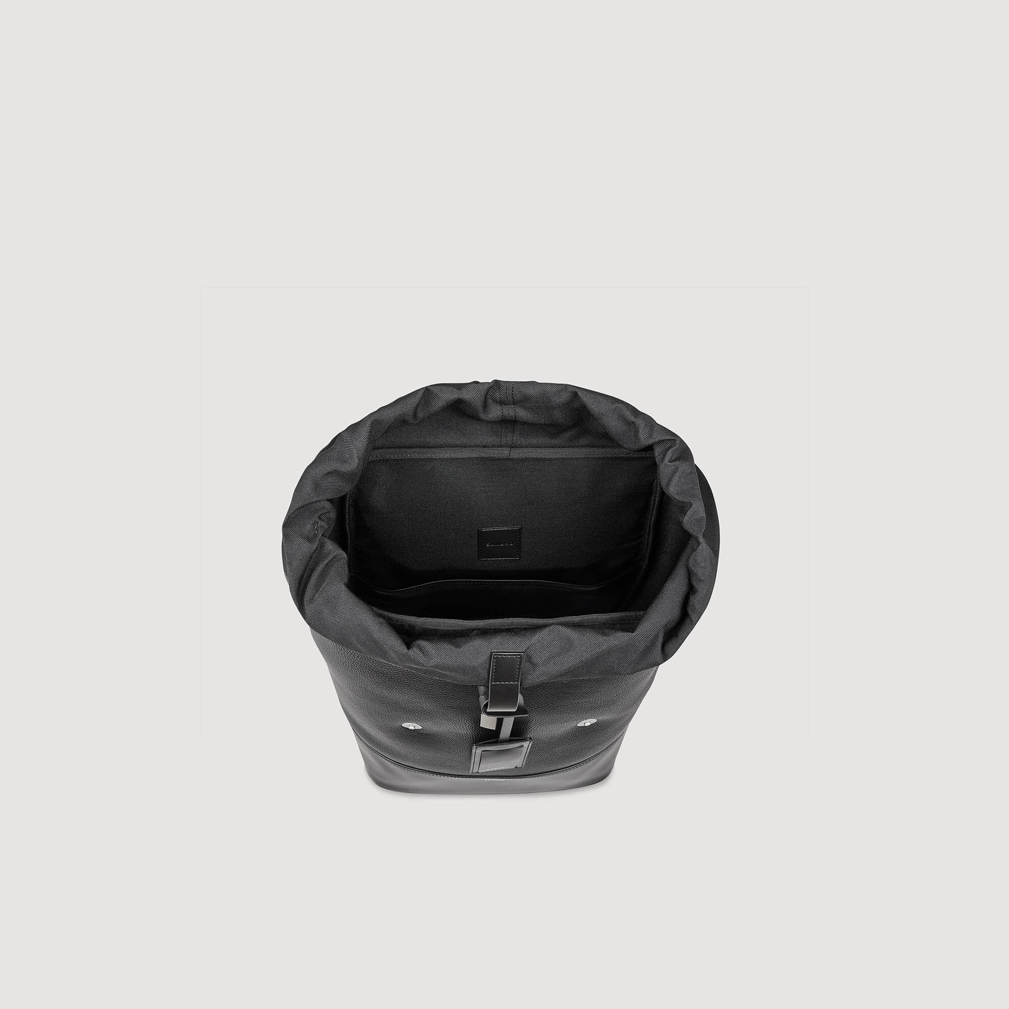 Rugzak van canvas en leer