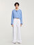 Overhemdblouse kort gestreept