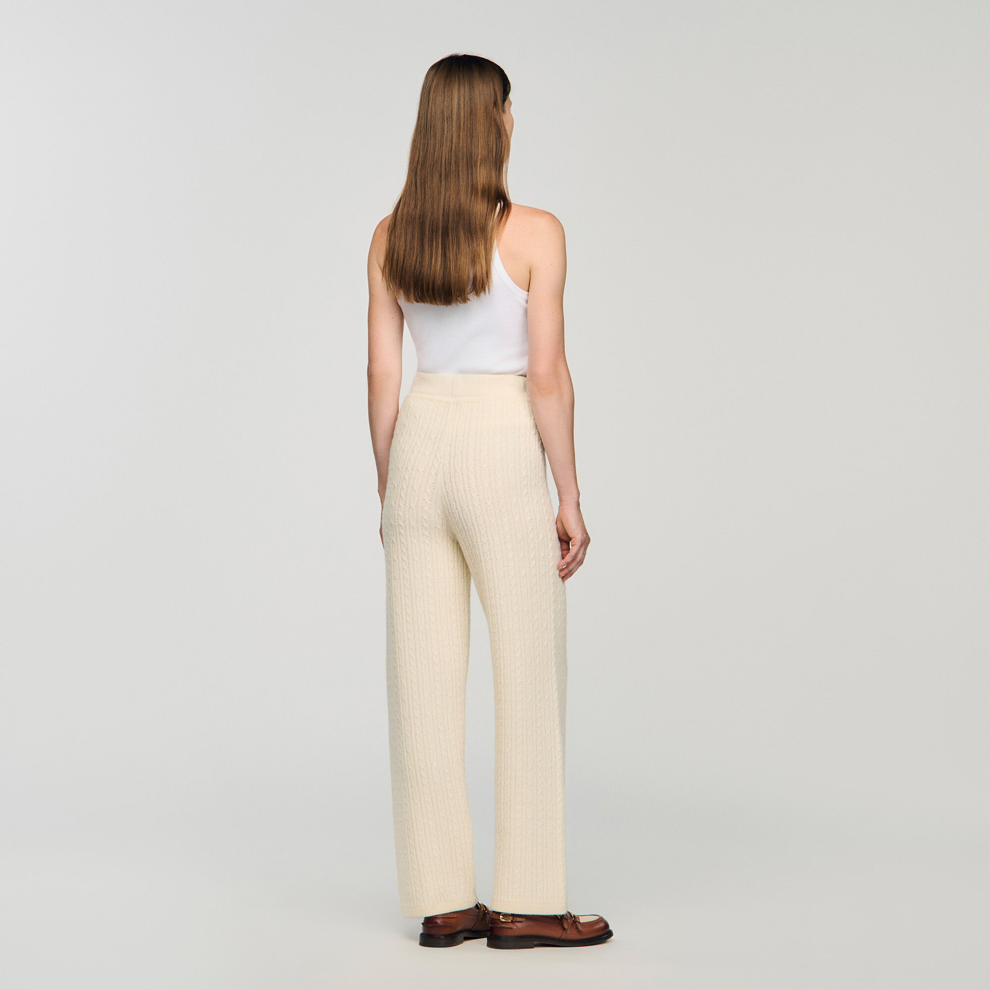 Gebreide broek met kabels