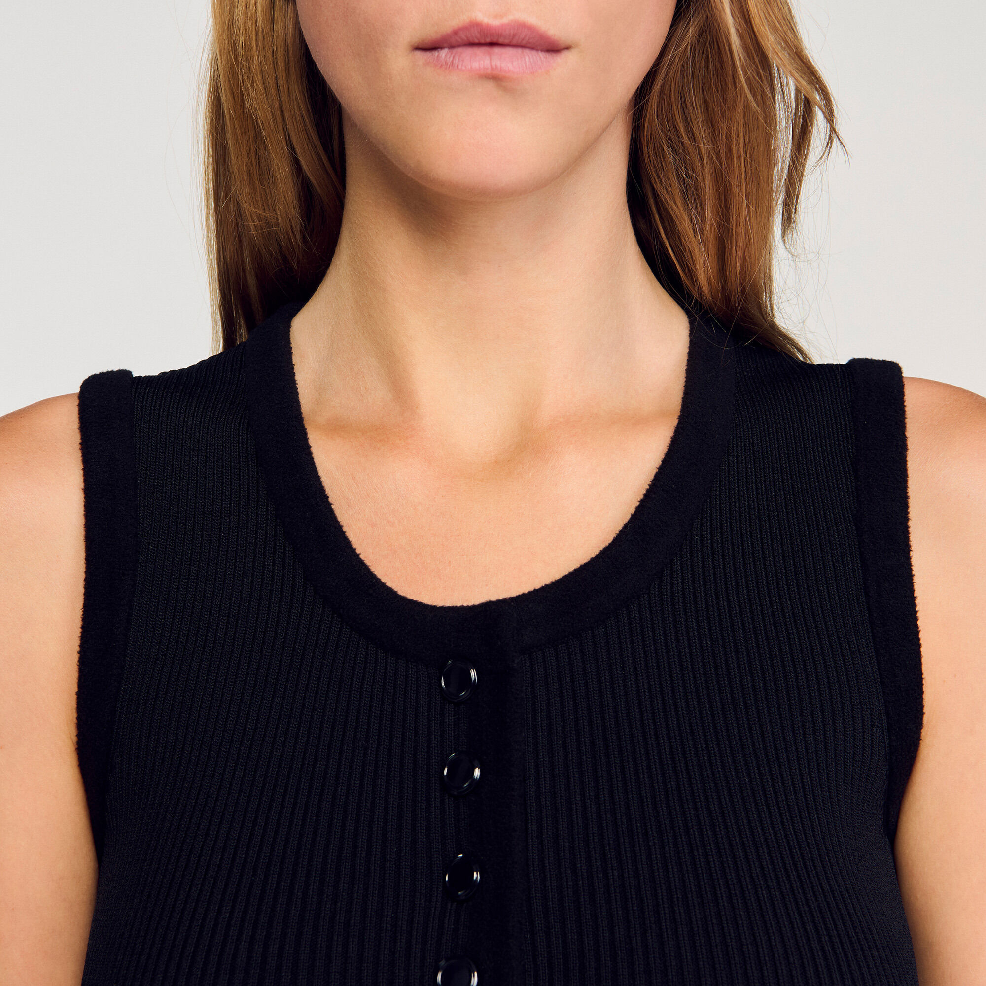 Korte ribtricot jurk - Vrouw | Sandro