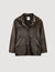 Oversized leren jack met studs