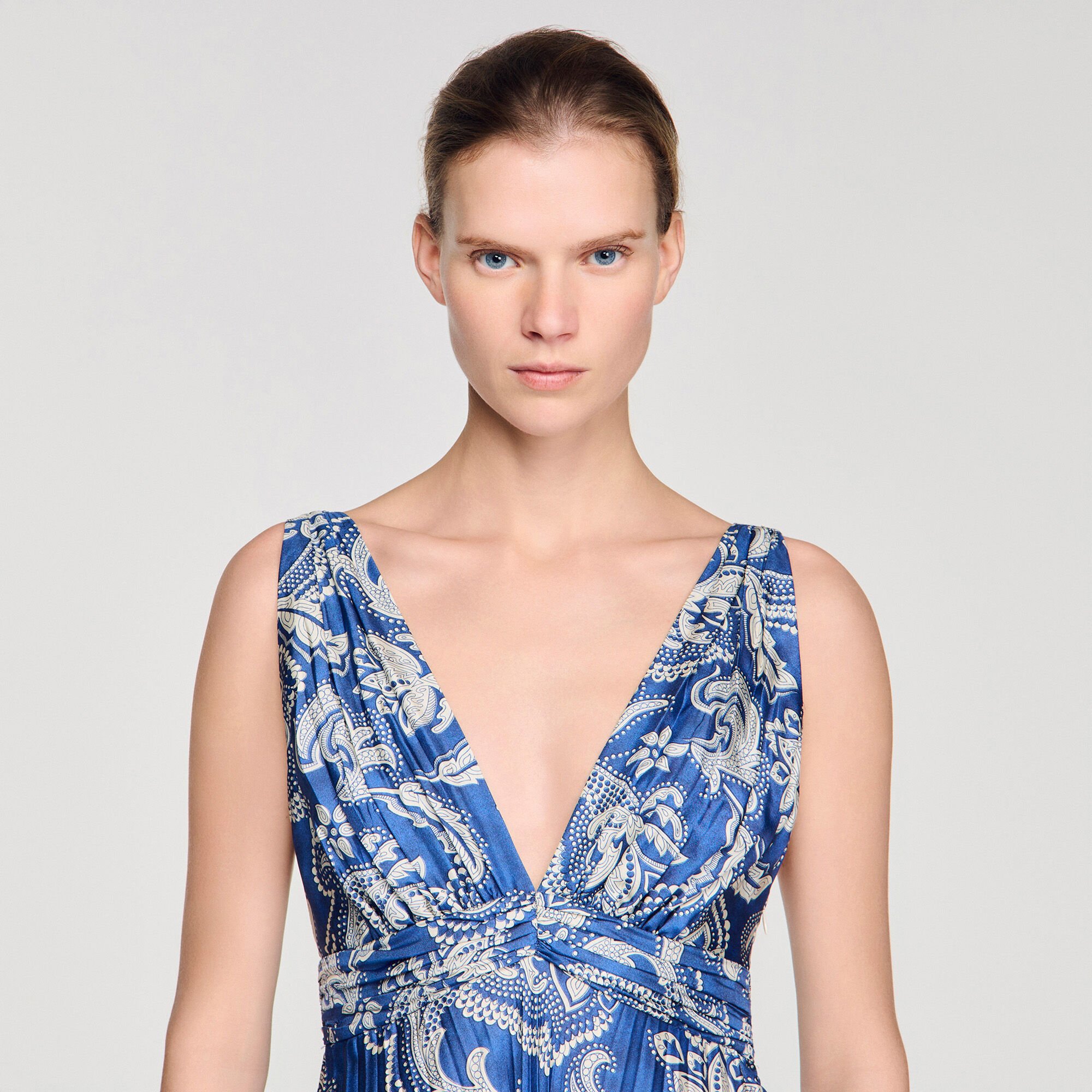 Lange jurk bloemenprint