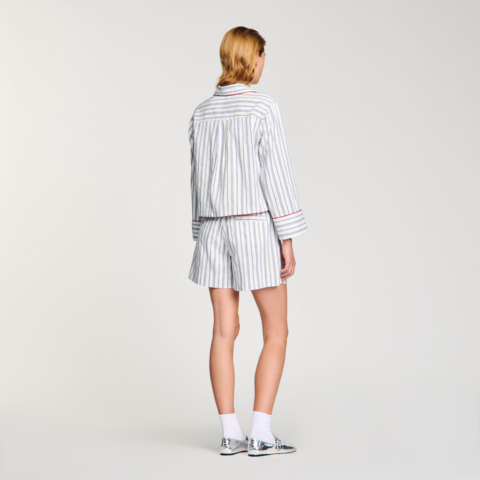 Overhemdblouse gestreept