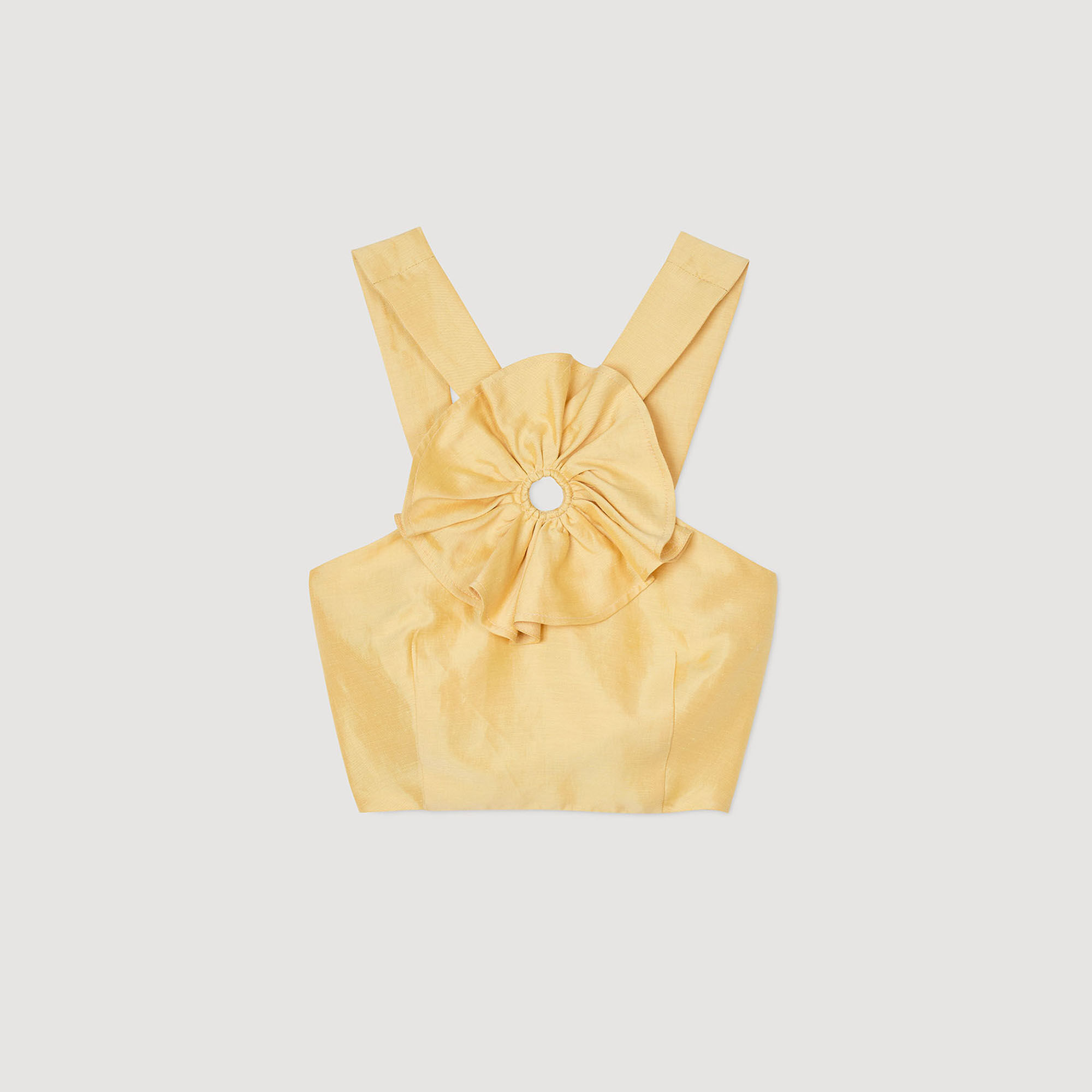 Korte top met volants