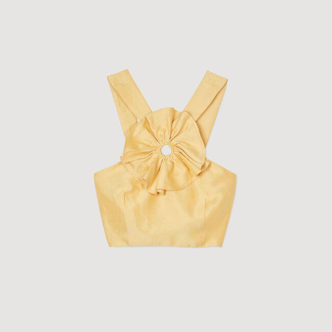 Korte top met volants
