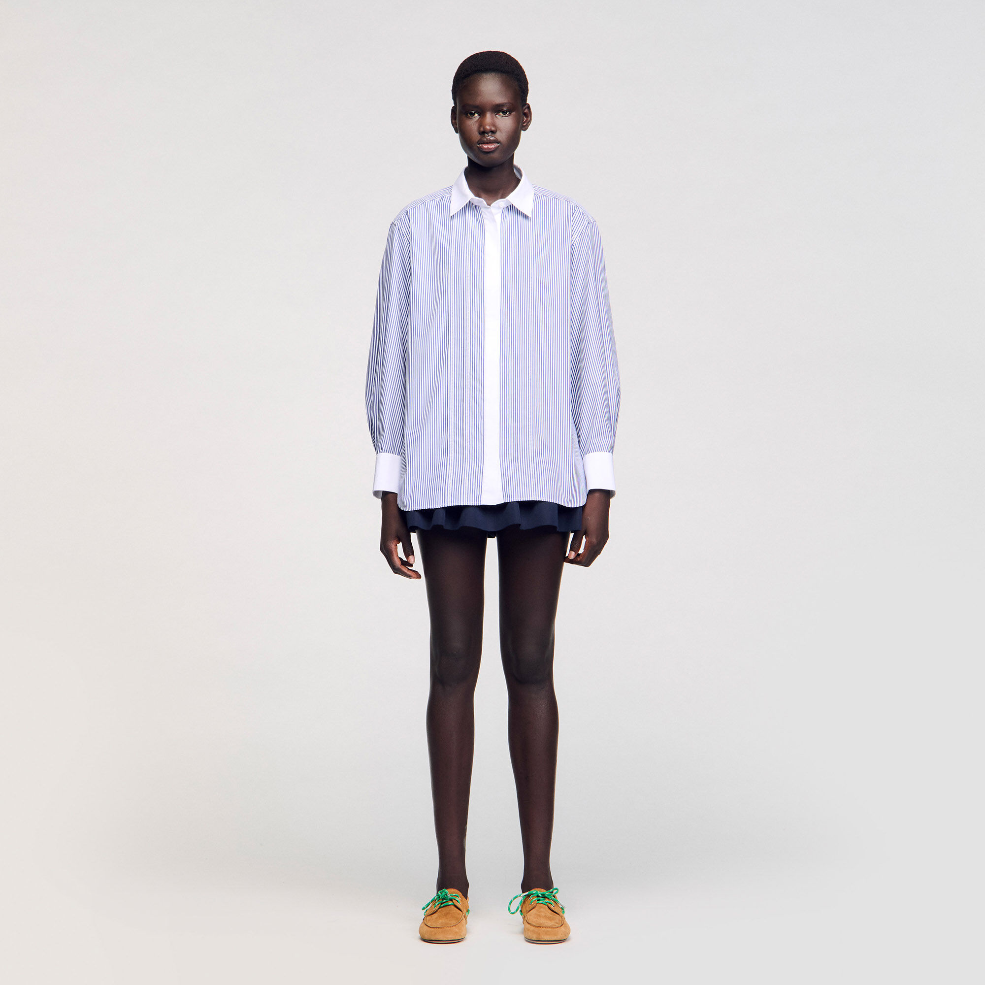 Overhemdblouse gestreept