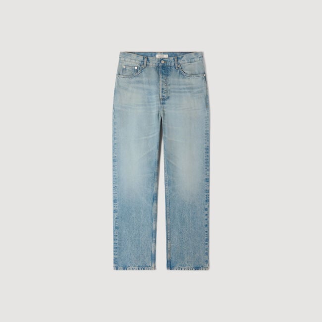Stone washed jeans wide fit