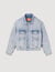 Denim jack van joggingstof