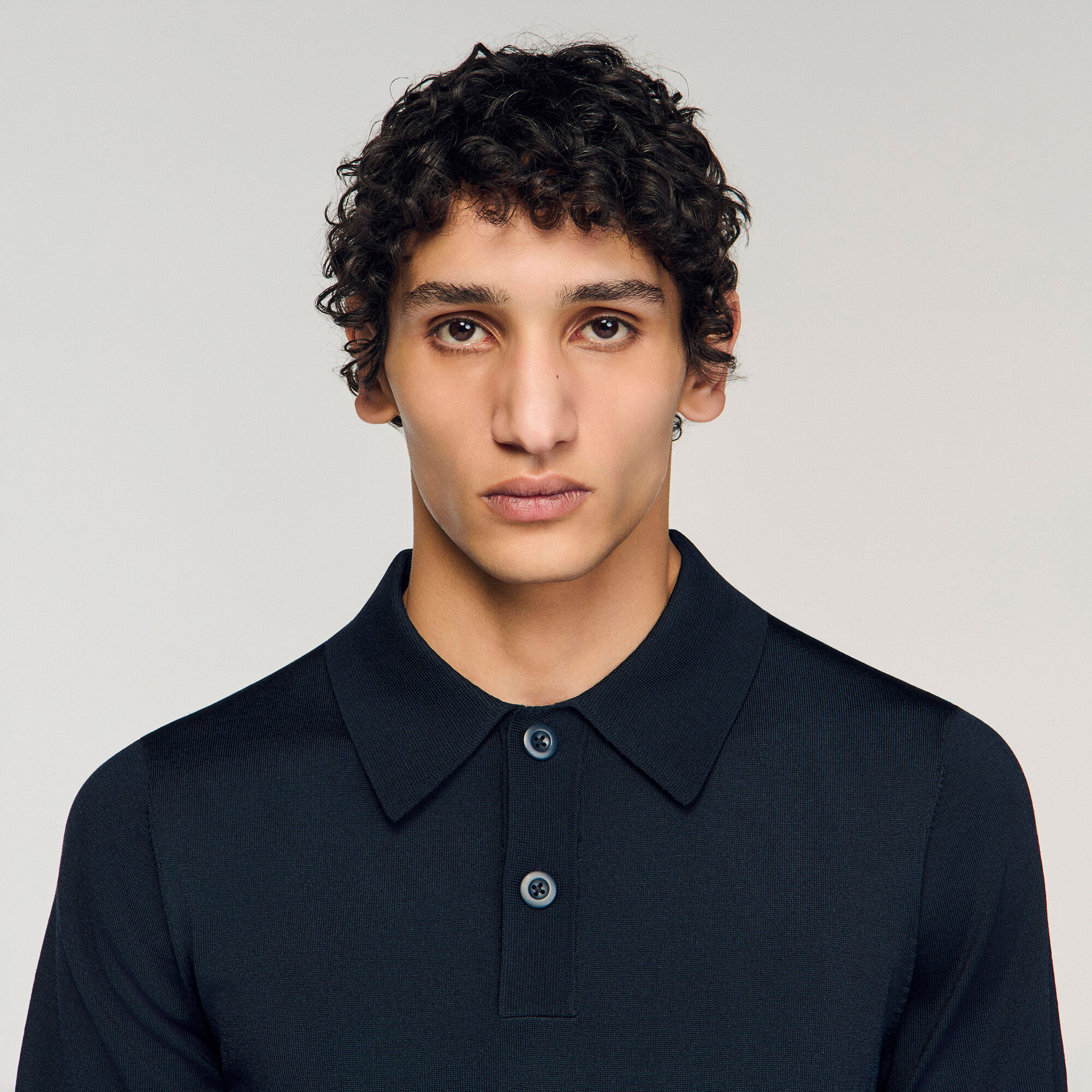 Tricot poloshirt met korte mouwen