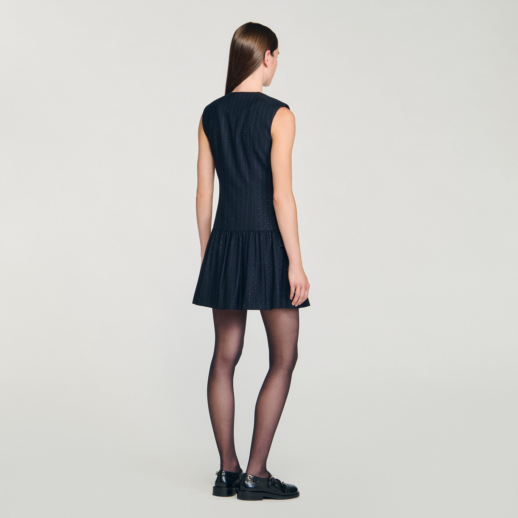 Korte jurk blazer stijl met stras