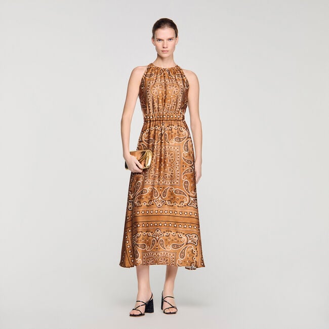 Lange jurk bandana print