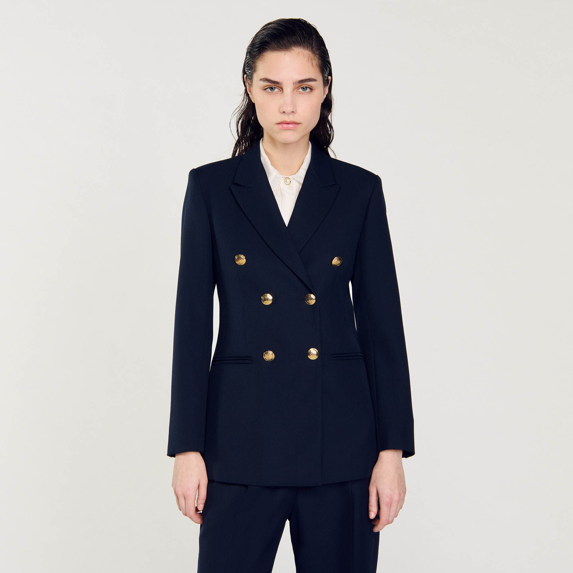 Damesblazer met dubbele knopenrij