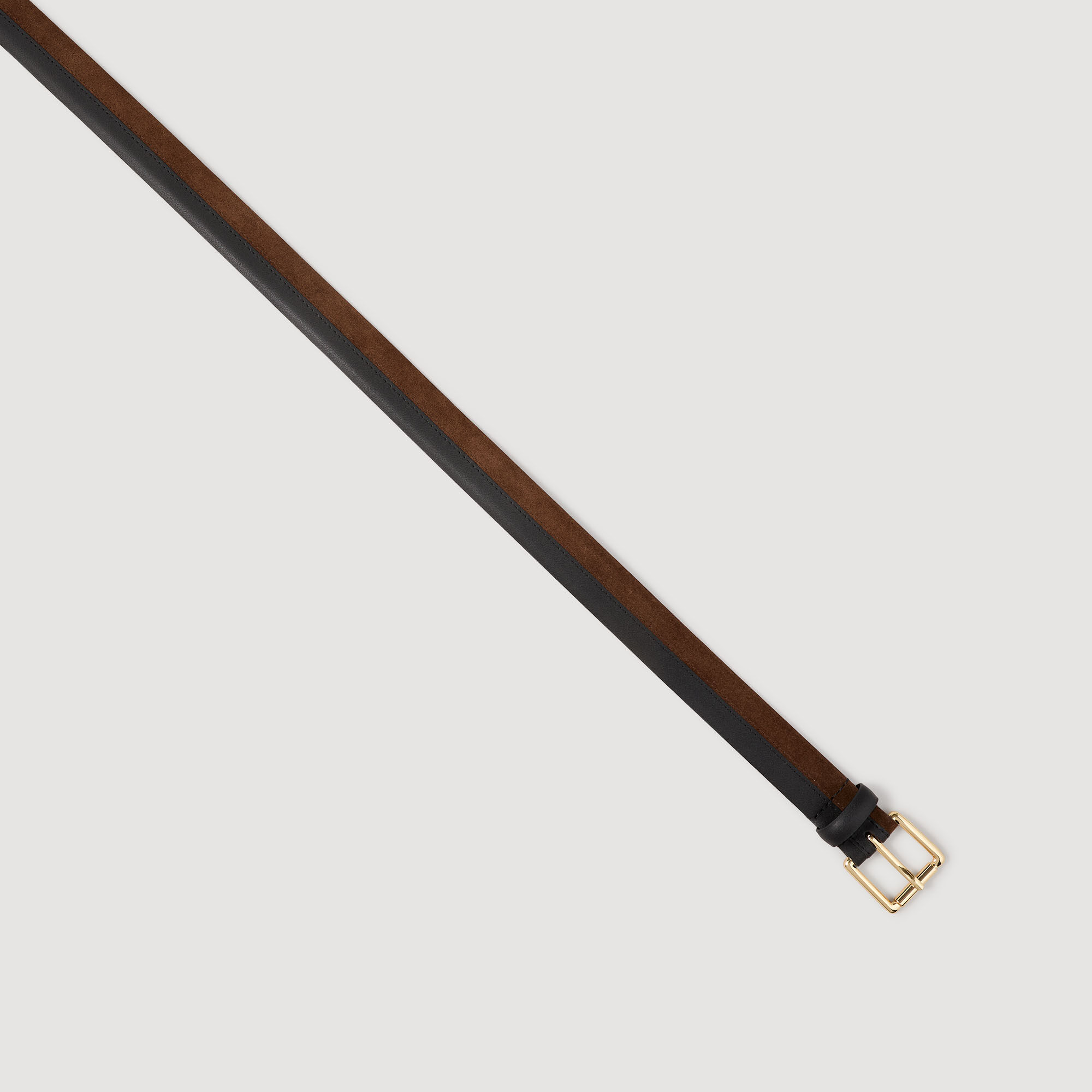 Riem leer tweekleurig
