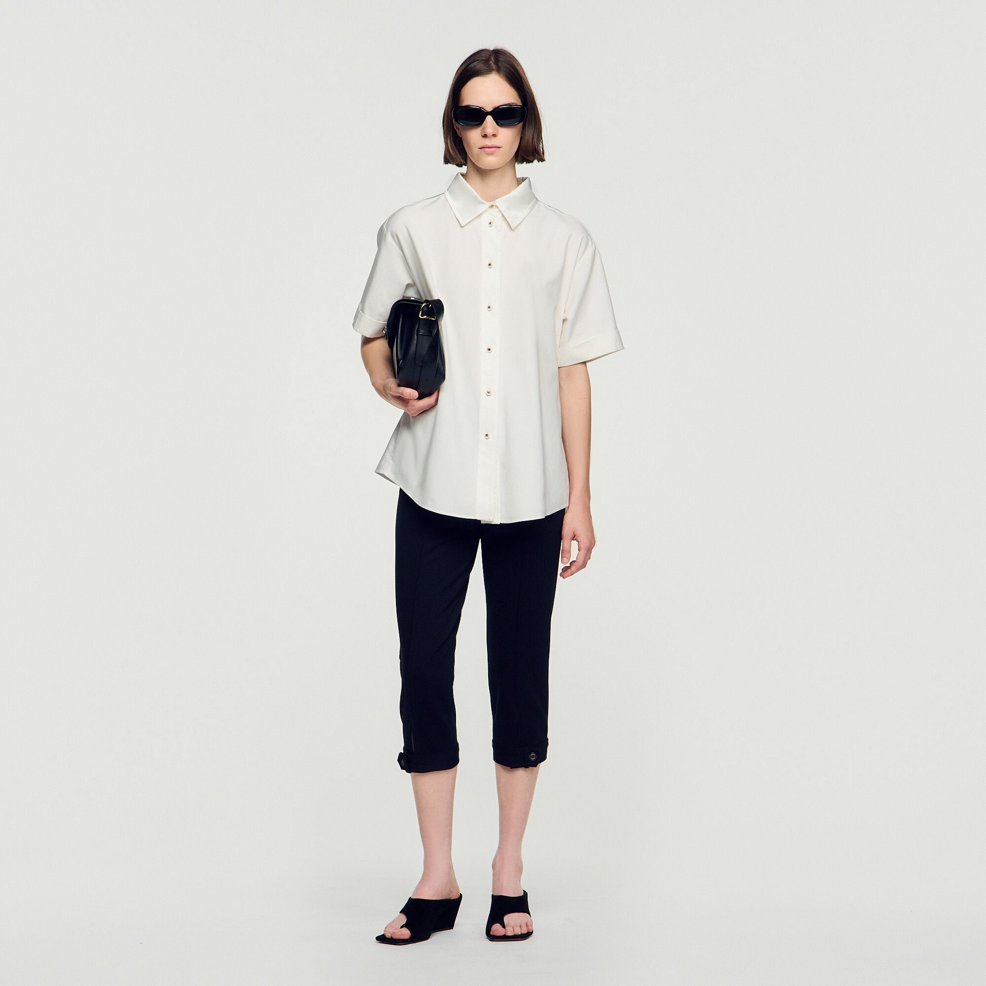 Overhemdblouse geplooid rugpand - Vrouw | Sandro