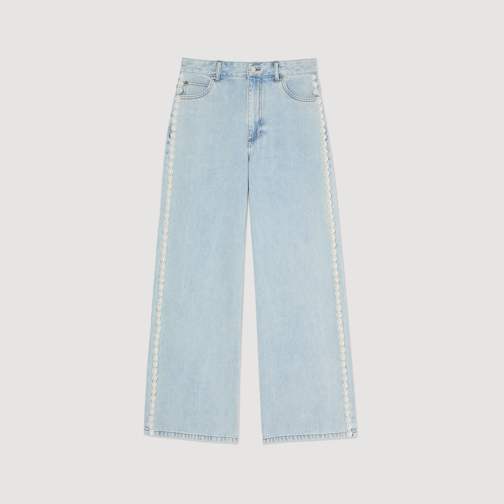 Jeans met kralen