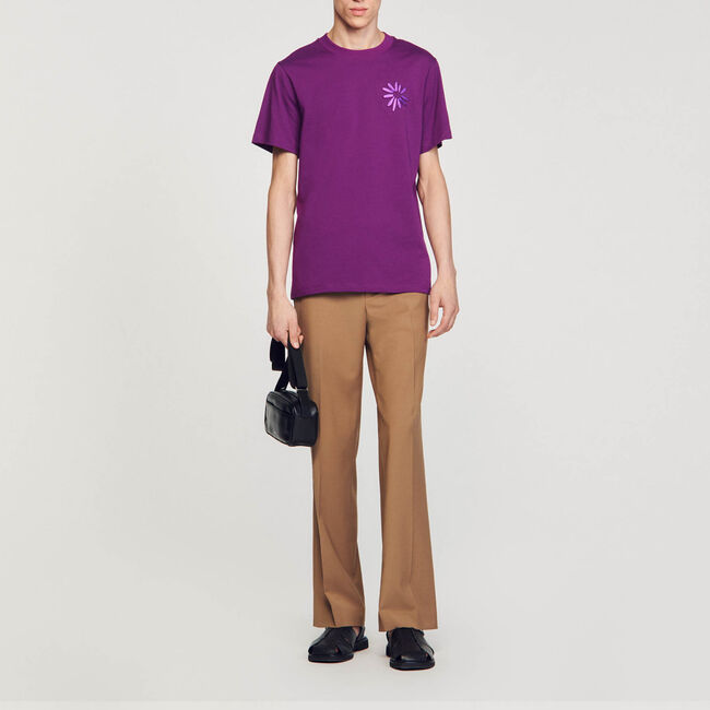 Katoenen T-shirt met bloem