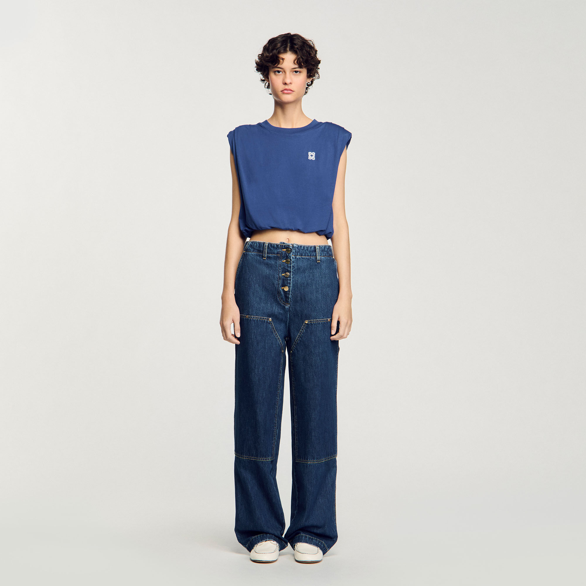 T-shirt kort gedrapeerd