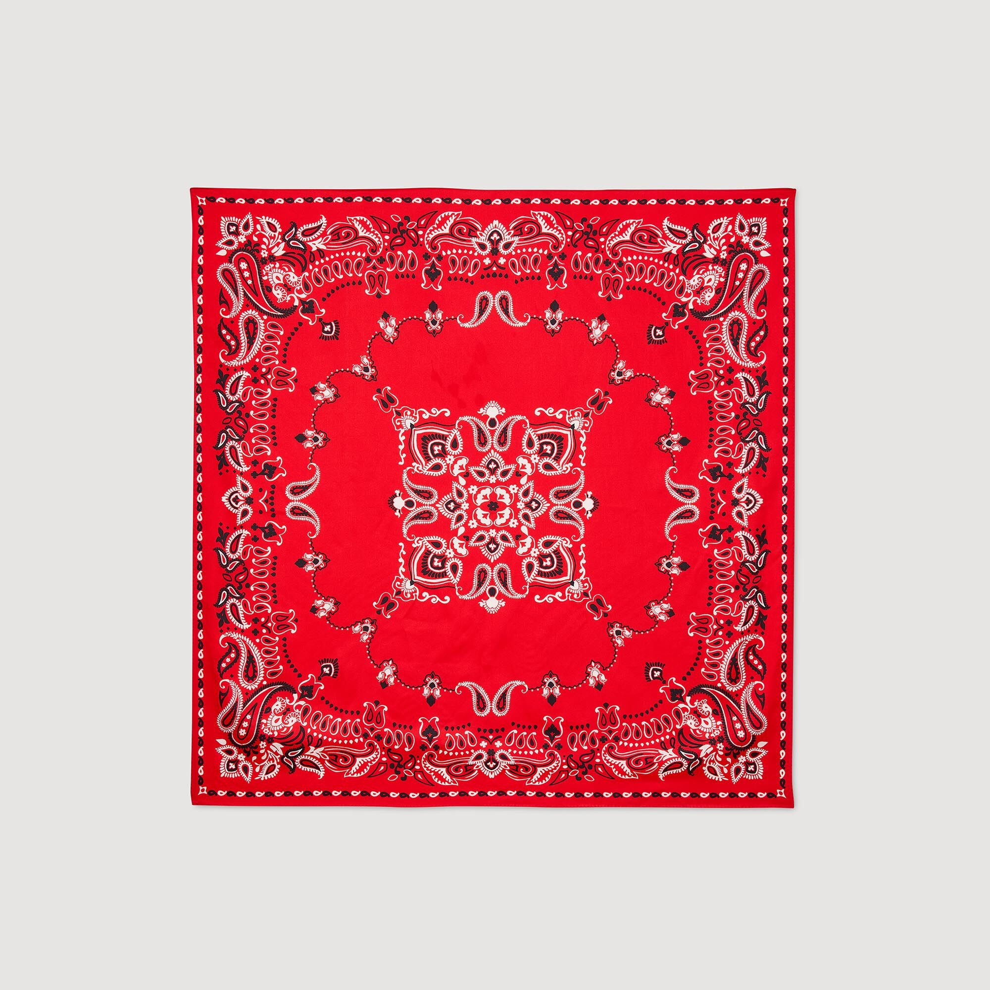 Foulard zijde bandana print