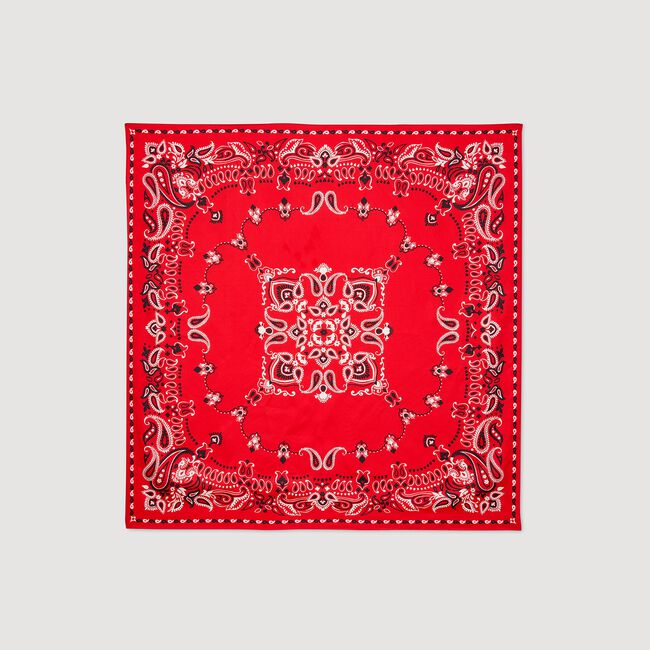 Foulard zijde bandana print