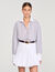 Overhemdblouse oversized gestreept