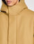 Parka jas van wol met capuchon